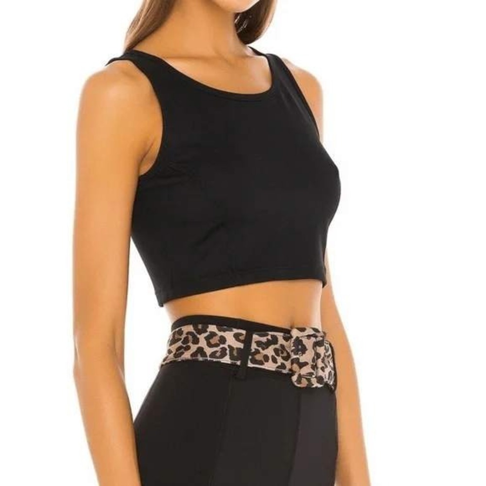 NEW GIGI C‎ Lola Cropped Tank Womens Medium Black